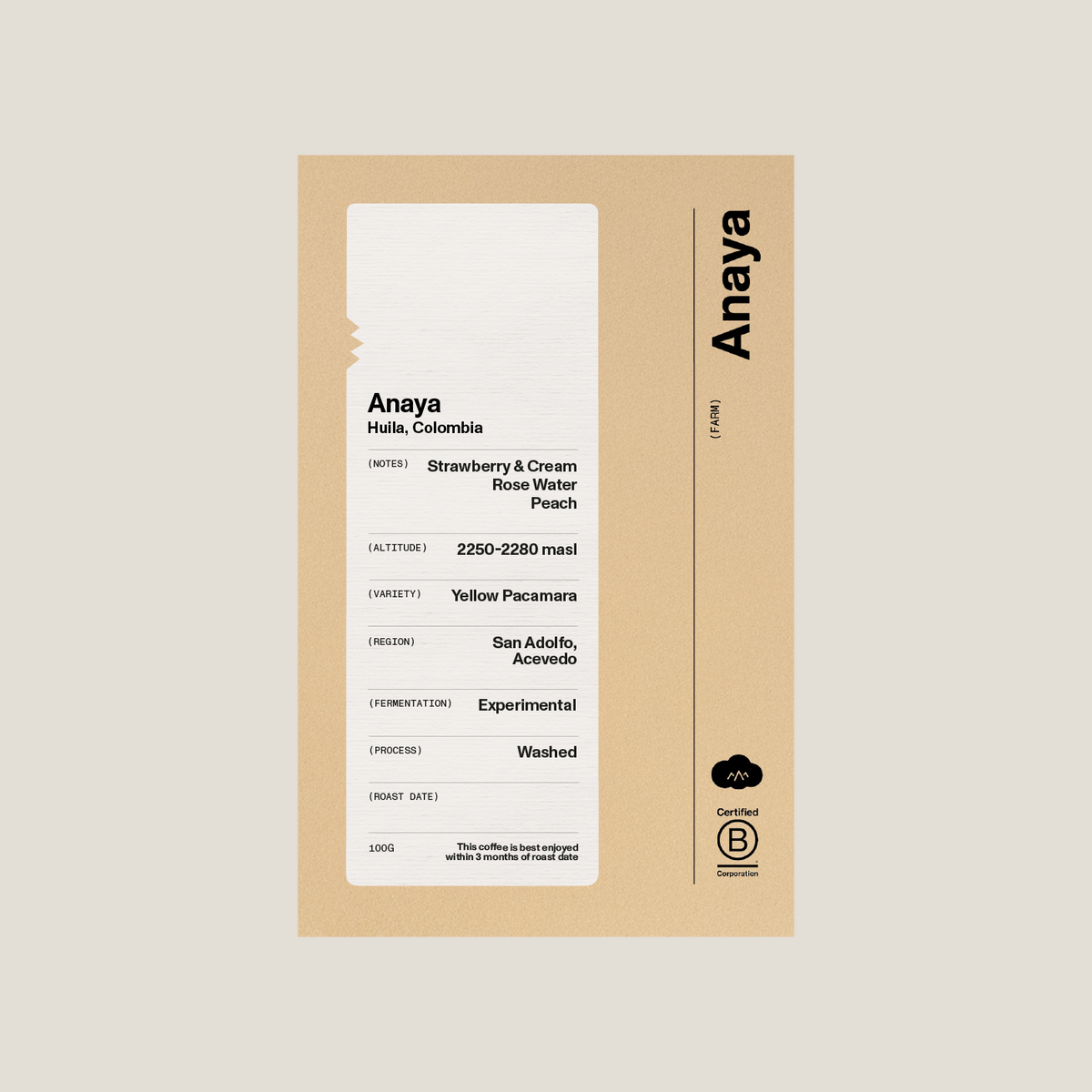 Colombia | Anaya (Yellow Pacamara) 100g