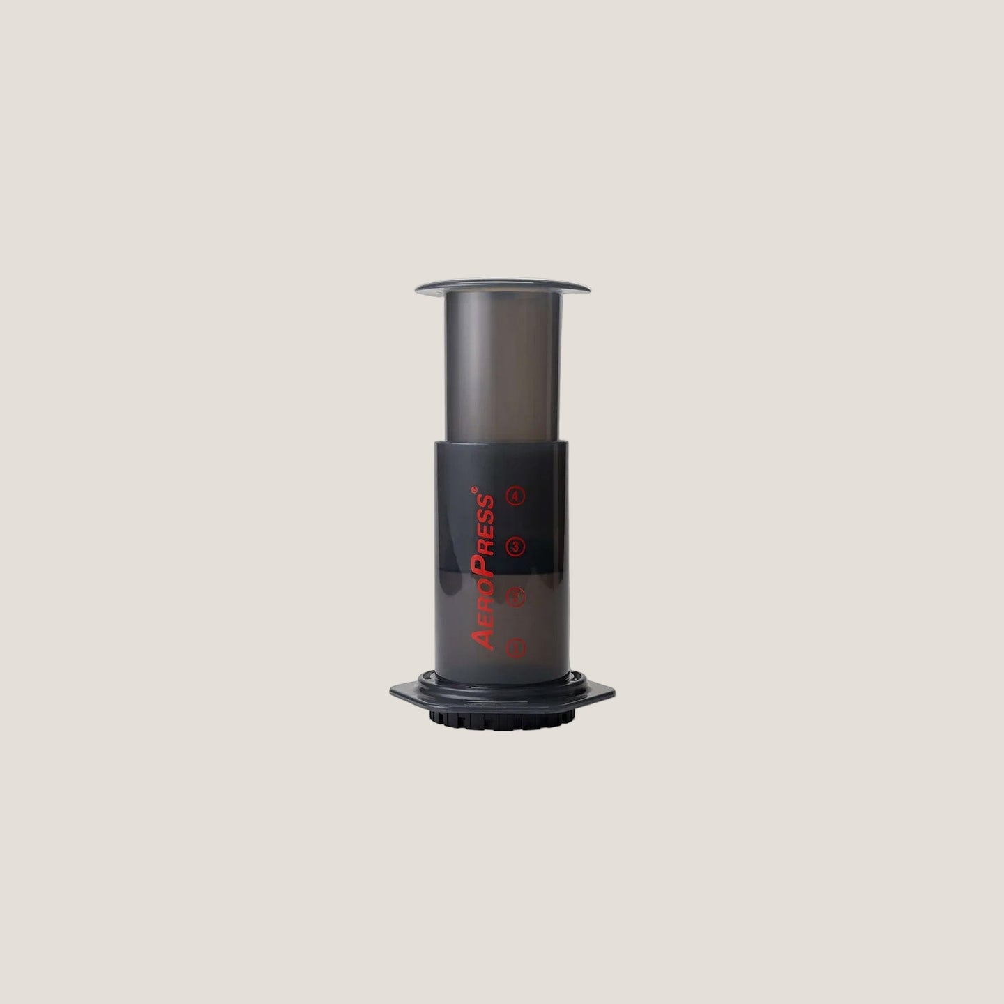 Cloud Picker Coffee AeroPress coffee brewer with black plastic body and plunger for making fresh brewed coffee.