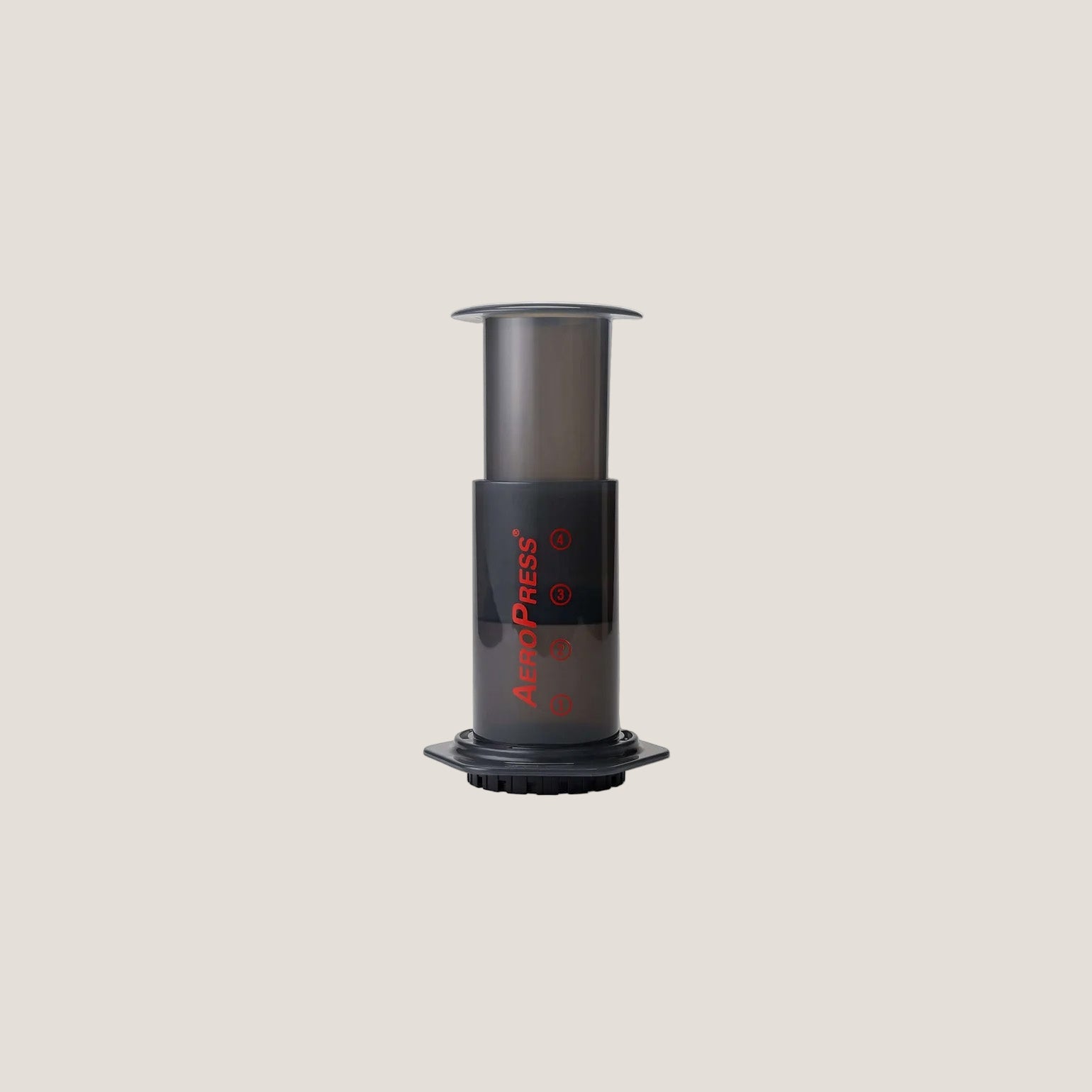 Cloud Picker Coffee AeroPress coffee brewer with black plastic body and plunger for making fresh brewed coffee.