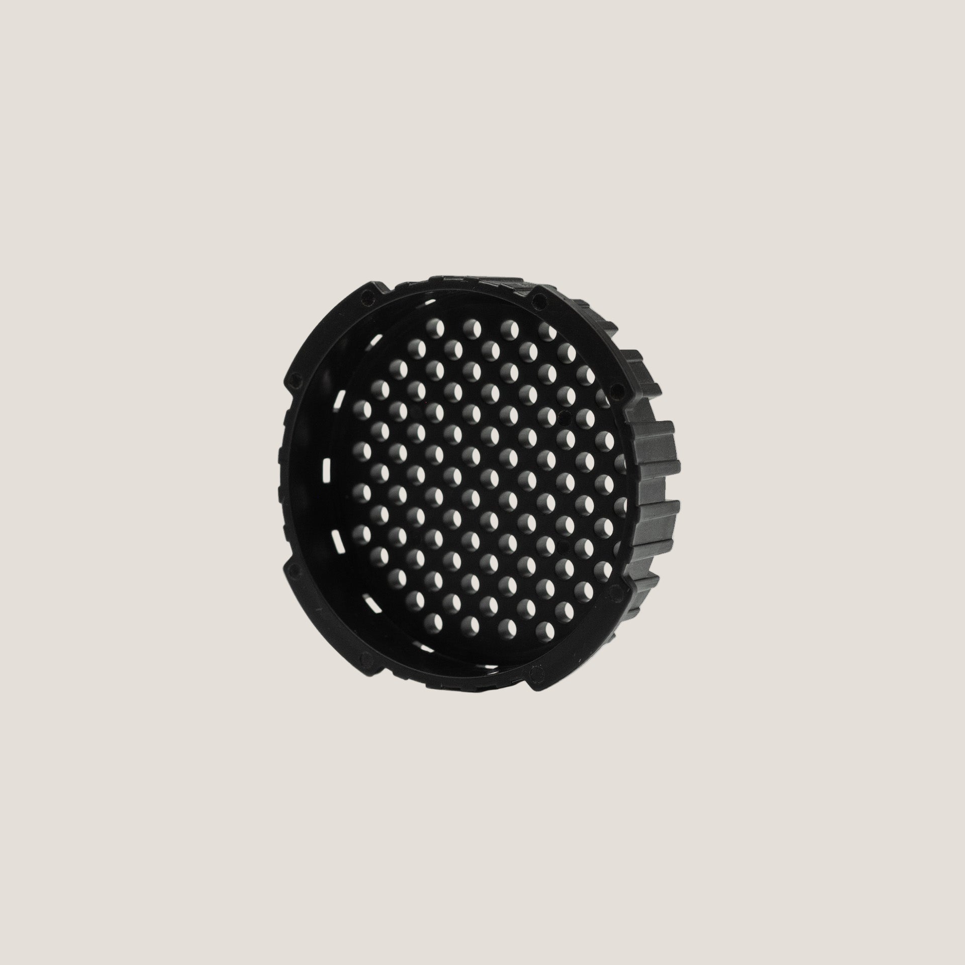 Cloud Picker Coffee Aeropress filter cap accessory with black plastic design and secure fit for brewing coffee.