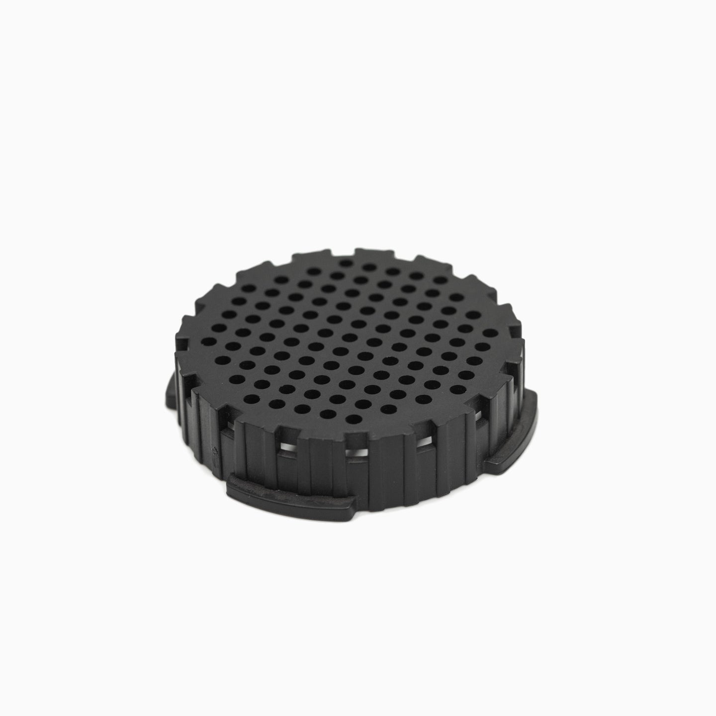 Cloud Picker Coffee Aeropress filter cap accessory with black plastic design, fits securely on Aeropress coffee makers.