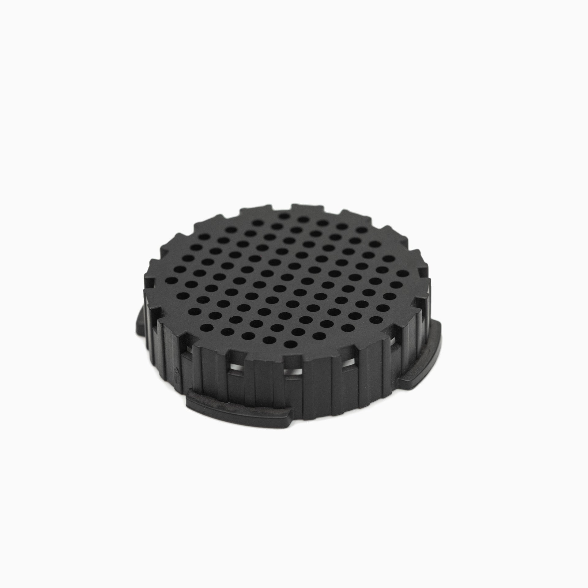 Cloud Picker Coffee Aeropress filter cap accessory with black plastic design, fits securely on Aeropress coffee makers.