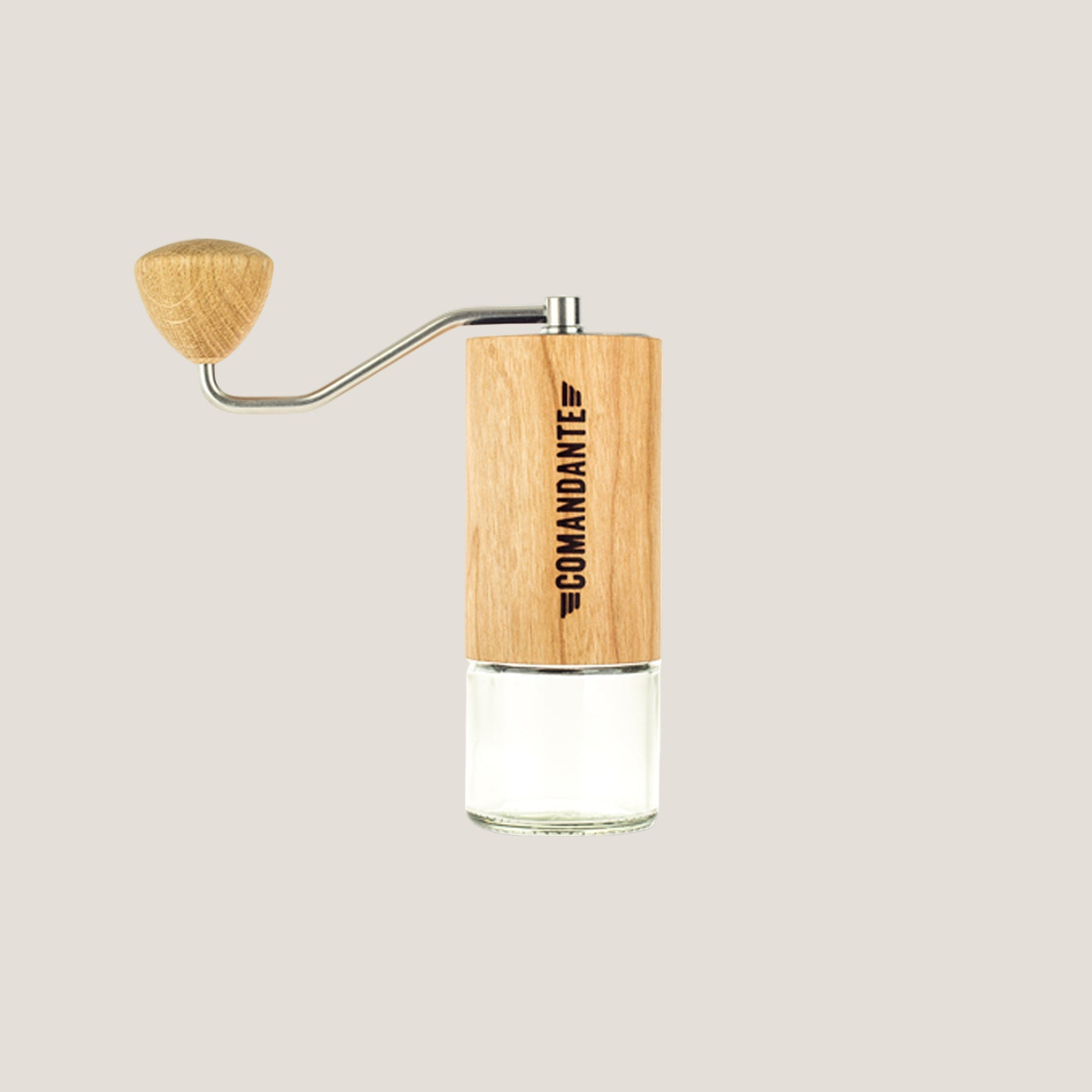 Comandante C40 Nitro Blade MK4 hand coffee grinder with stainless steel burrs and ergonomic handle for precise grinding.