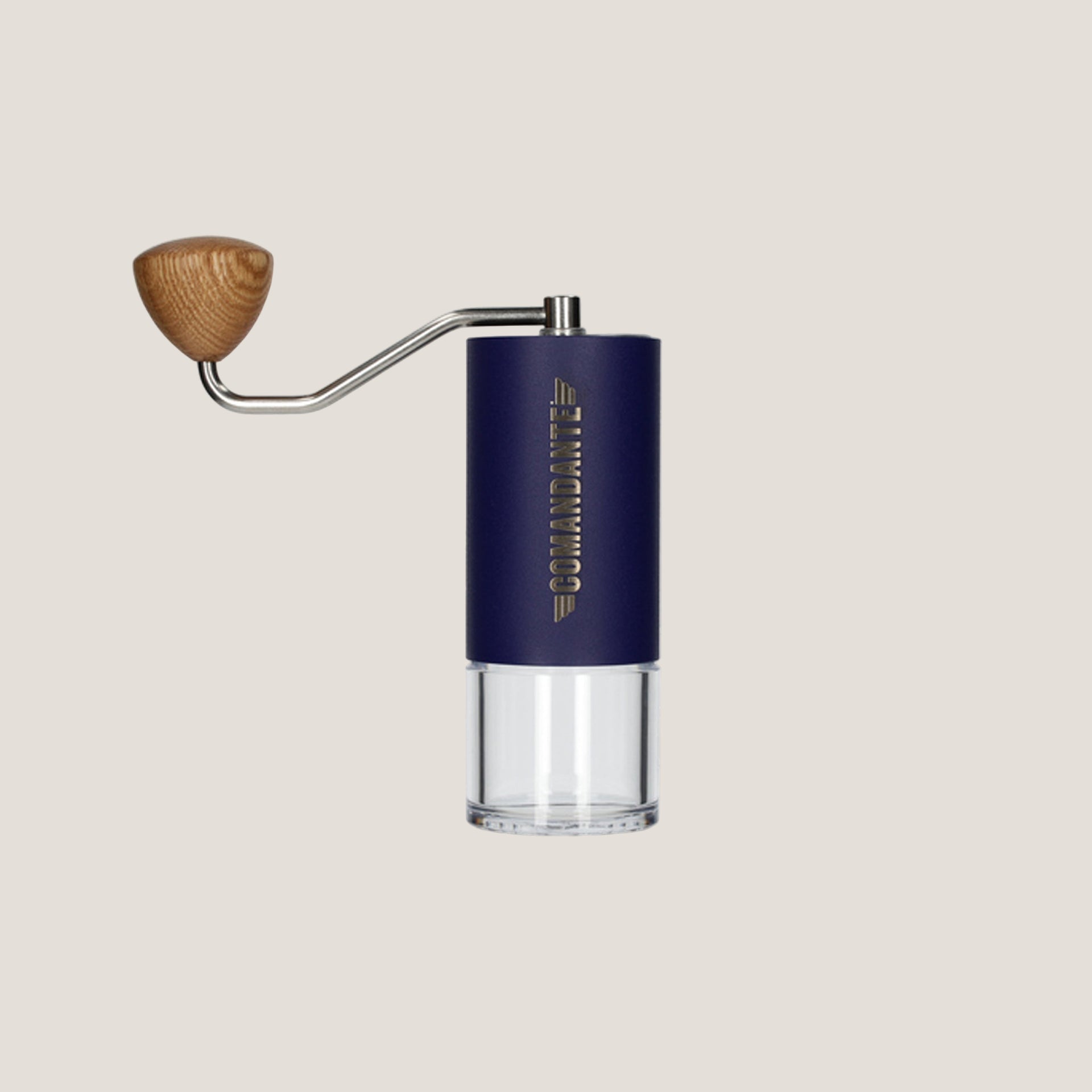 Comandante C40 Nitro Blade MK4 hand coffee grinder with stainless steel body and durable burrs, designed for precise grinding.