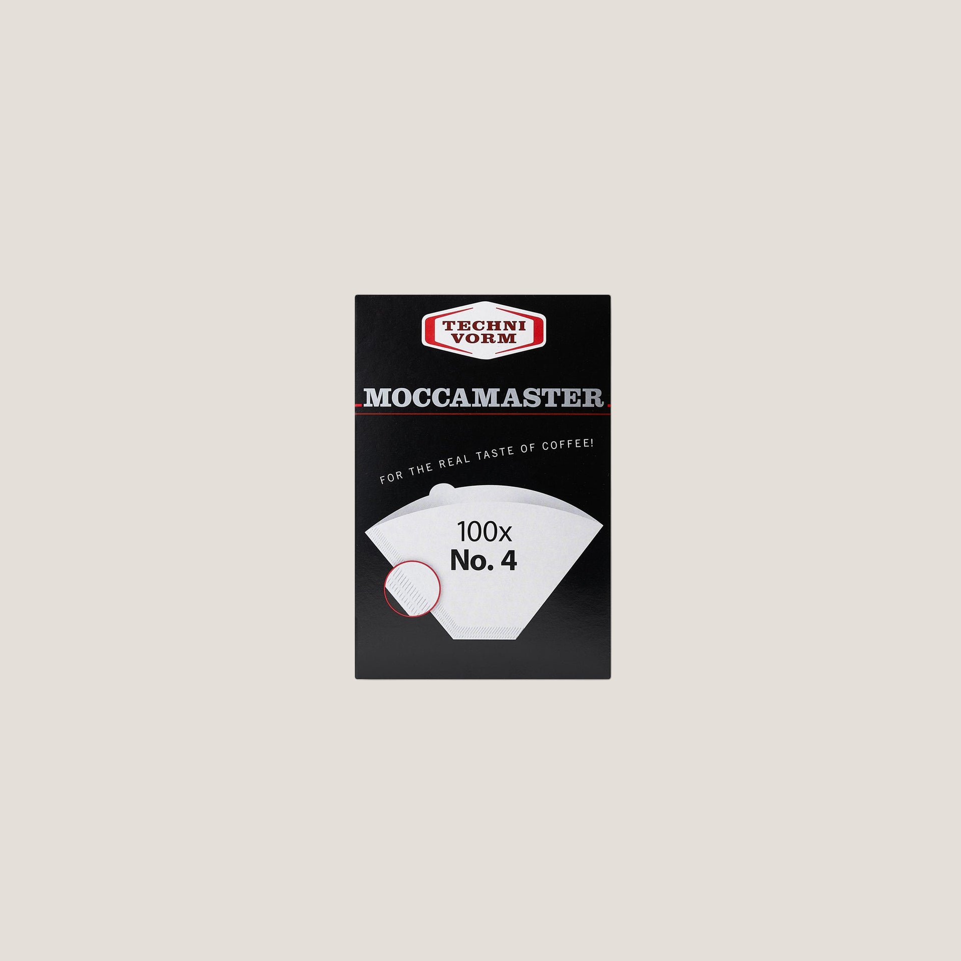 Moccamaster filter papers for coffee makers, branded Cloud Picker Coffee, shown in a pack of paper filters for brewing.