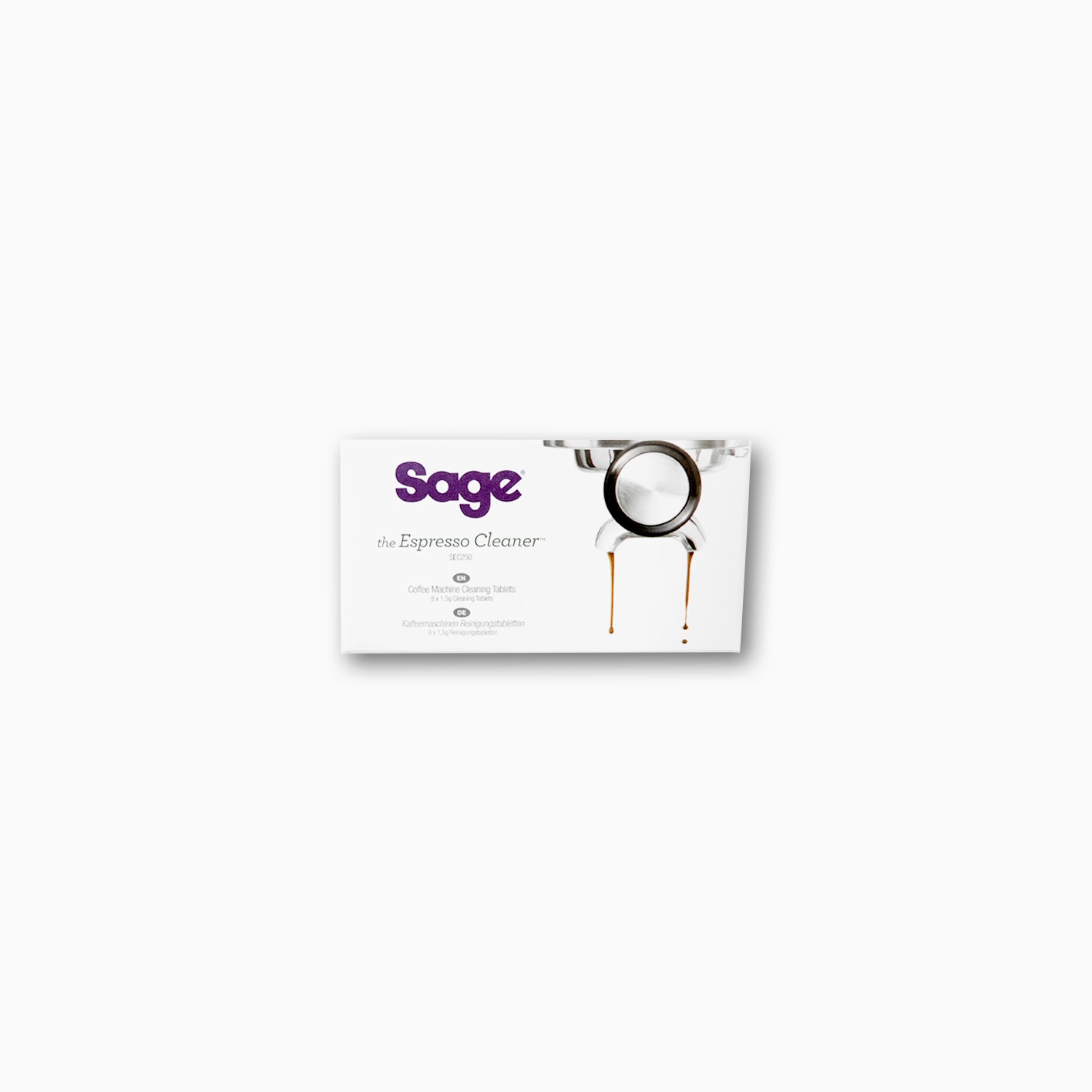 Cloud Picker Coffee Sage Espresso Cleaning Tablets, accessories for cleaning espresso machines, showing the tablet packaging.