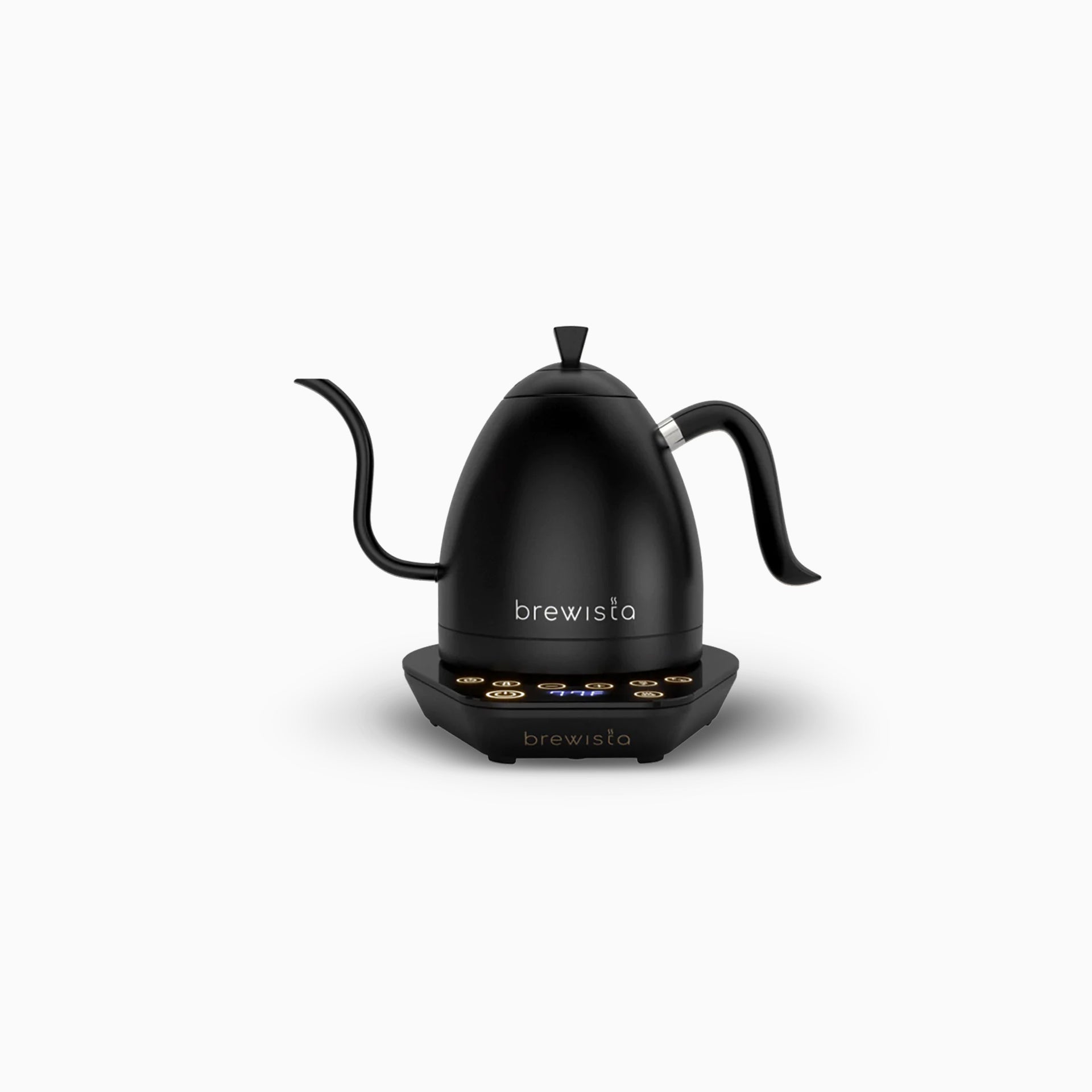 Black Brewista Artisan electric kettle accessory by Cloud Picker Coffee with digital temperature control and sleek design.