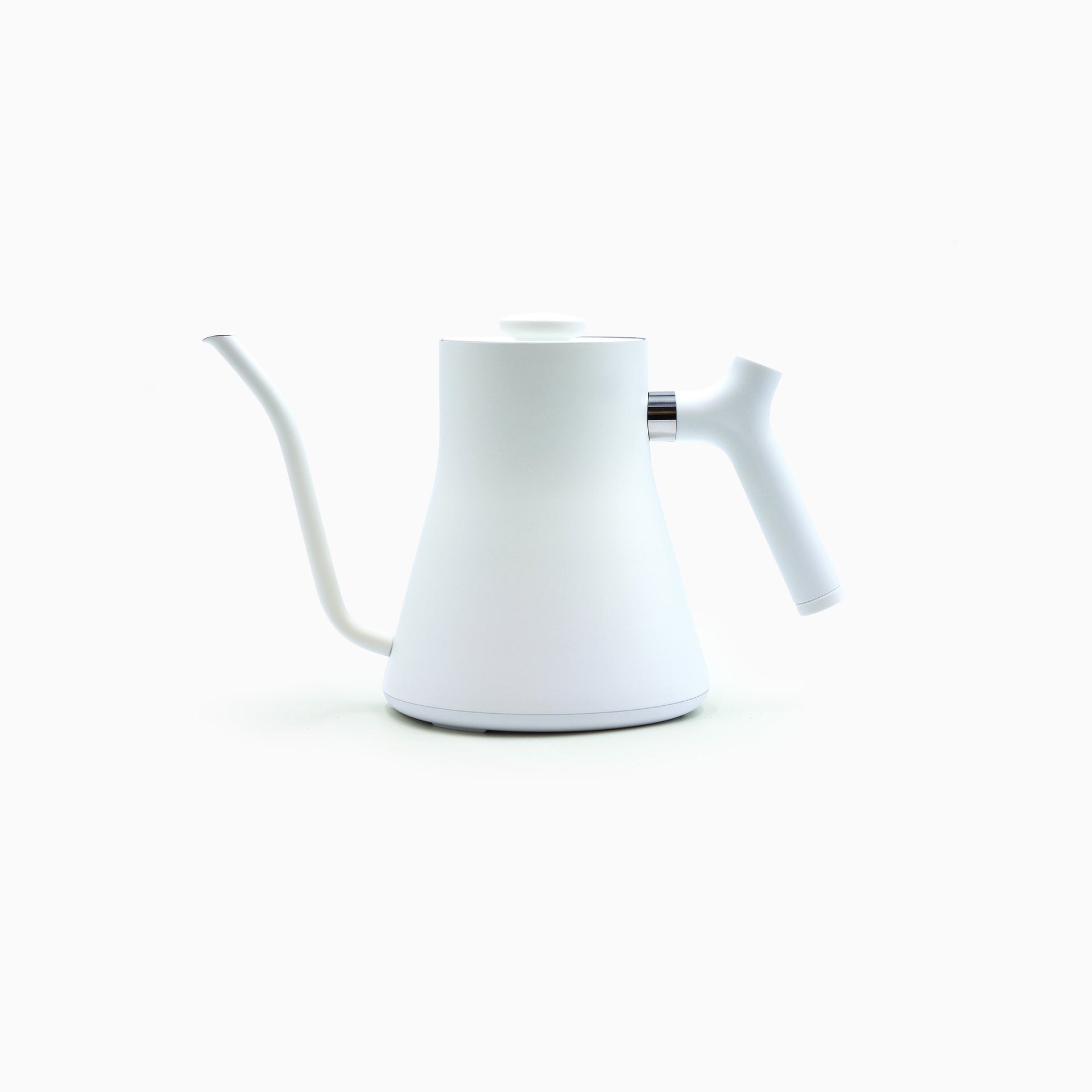 White Fellow Stagg Electric Kettle, a sleek coffee brewing accessory with a digital pour-over design from Cloud Picker Coffee.